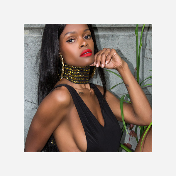 Black & Gold Anklet and Choker