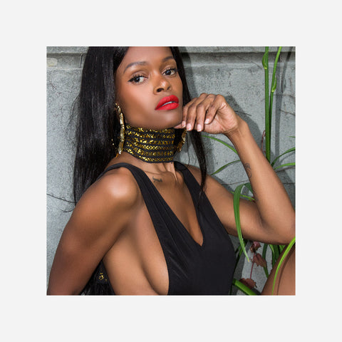 Black & Gold Anklet and Choker