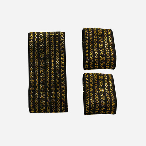 Black & Gold Anklet and Choker